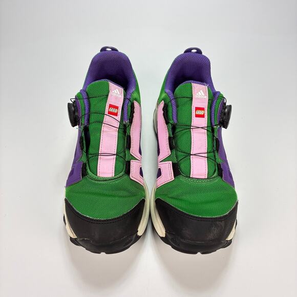 Adidas Terrex Agravic BOA x LEGO Green Purple Trail Running Shoes Youth Size 5 - Picture 3 of 10